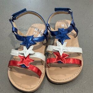 Mix No. 6 Kids Patriotic Star Sandals - Blue, White, Red
